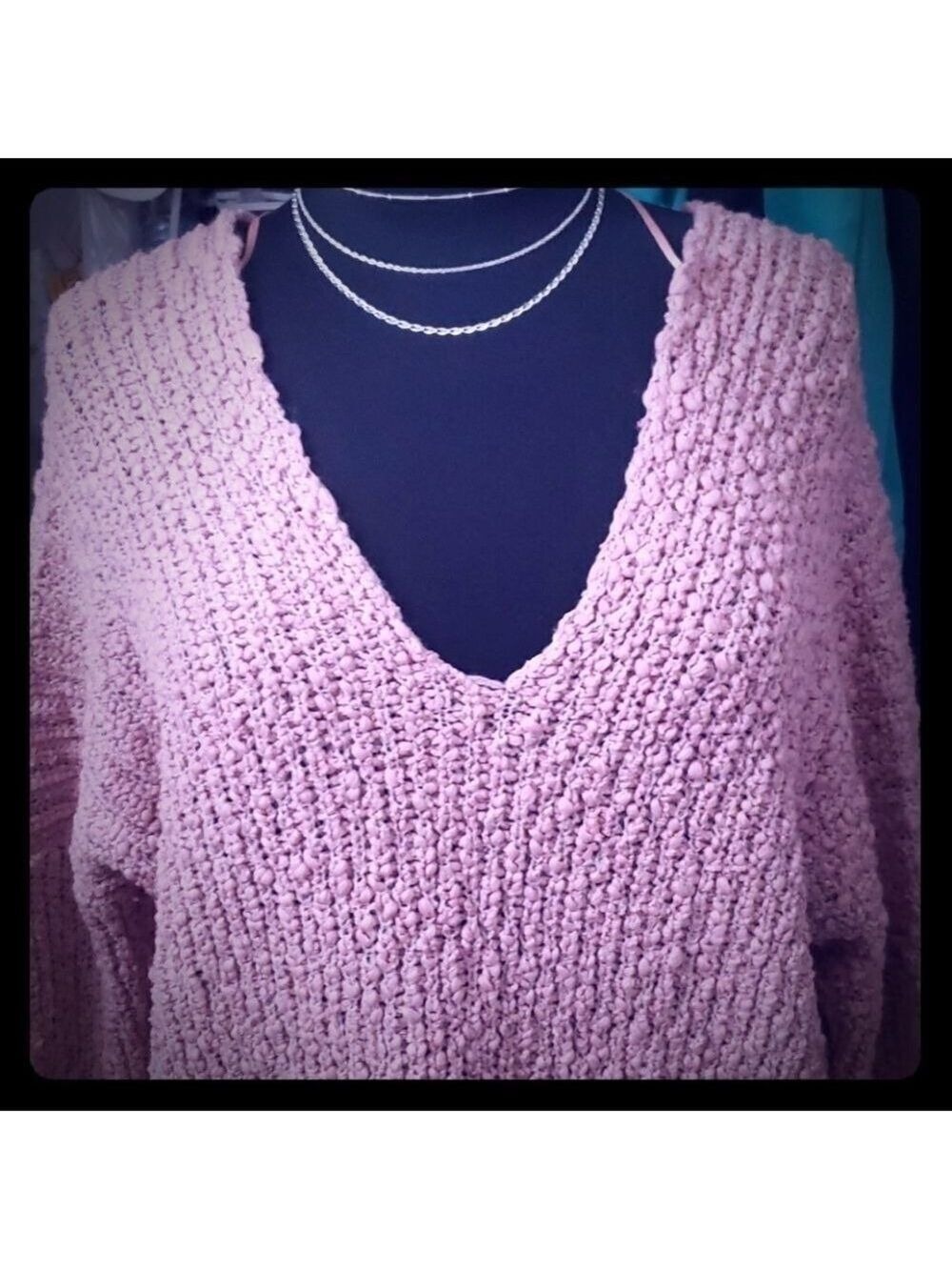 Pink Fuzzy Sweater Medium